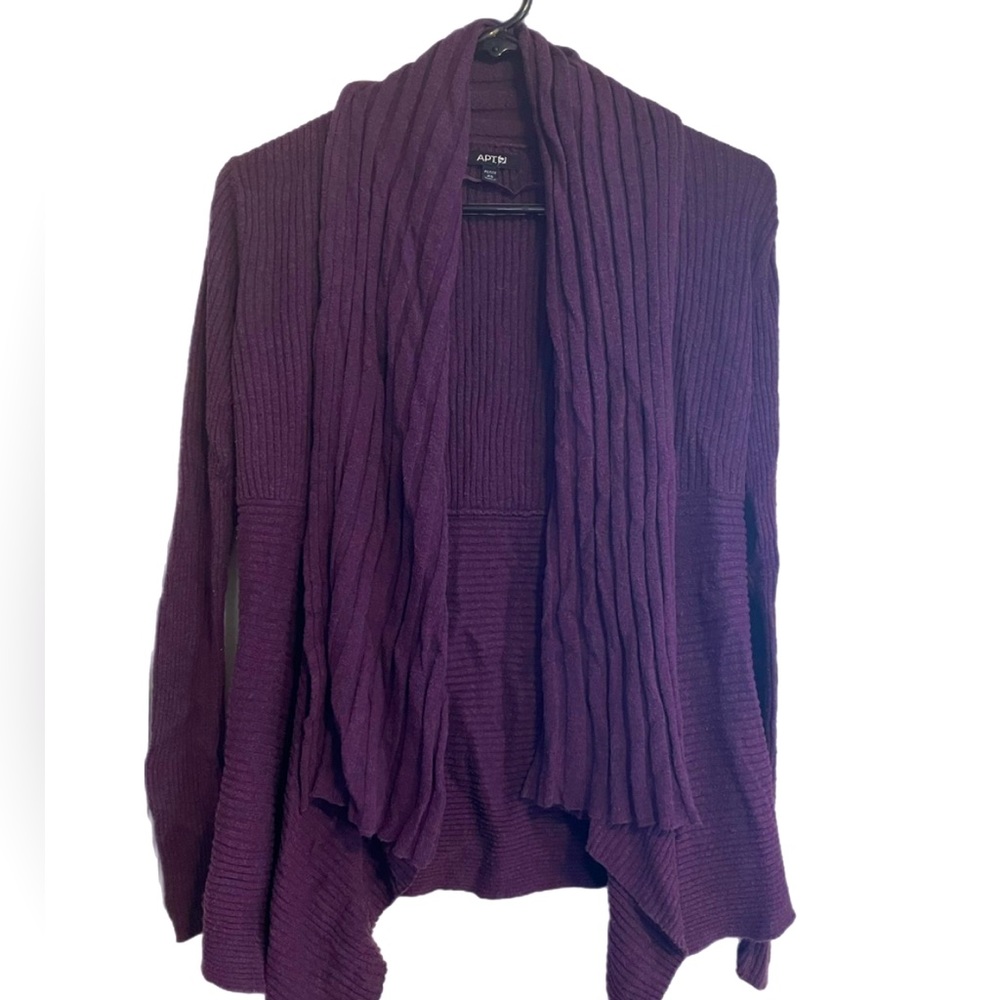 Women’s Apt 9 Flowy Layered Cardigan Petite Small Dark Purple